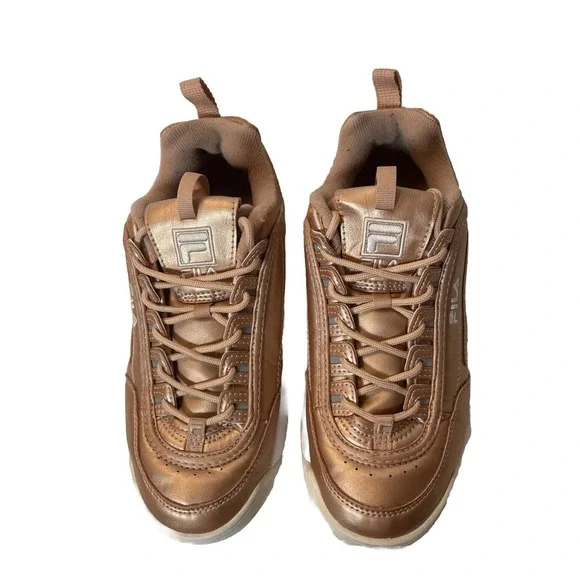 Fila Disruptor II Premium Rose Gold Chunky Trainers US 9.5 UK 7 5FM00040-063 - Picture 8 of 14